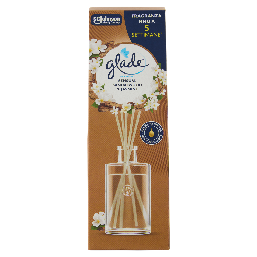Glade Diffusore a Bastoncini Fragranza Sensual Sandalwood & Jasmine 50 ml, , large