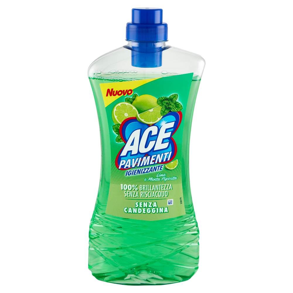 Ace Pavimenti Igienizzante Lime e Menta Piperita Senza Candeggina 1L, , large
