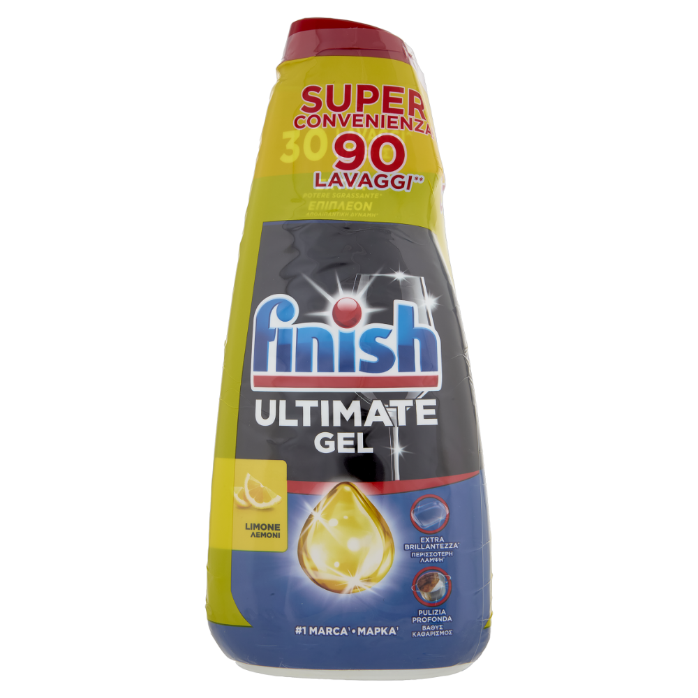 Finish Ultimate Gel Lavastoviglie Limone 3 x 30 lavaggi, , large