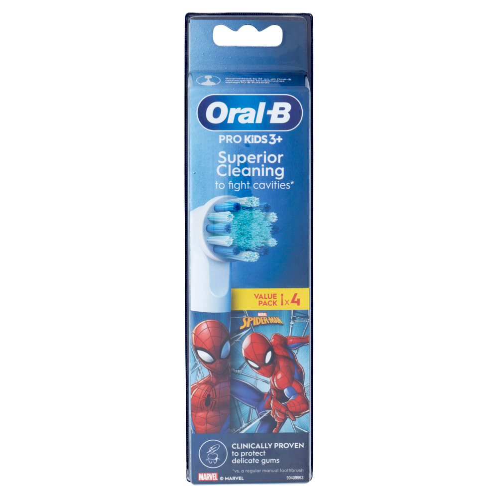 Oral-B Testine di Ricambio per Spazzolino Elettrico Marvel Spider-Man 4 Pezzi , , large