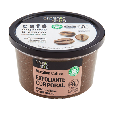 Organic Shop Caff&egrave; Biologico e Zucchero Scrub 250 ml