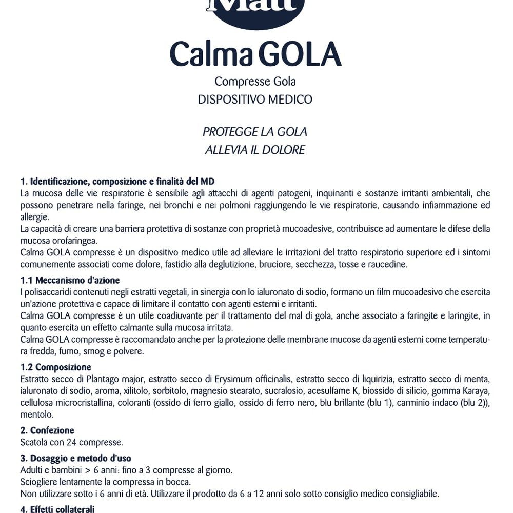 Matt Calma Gola 24 Compresse, , large
