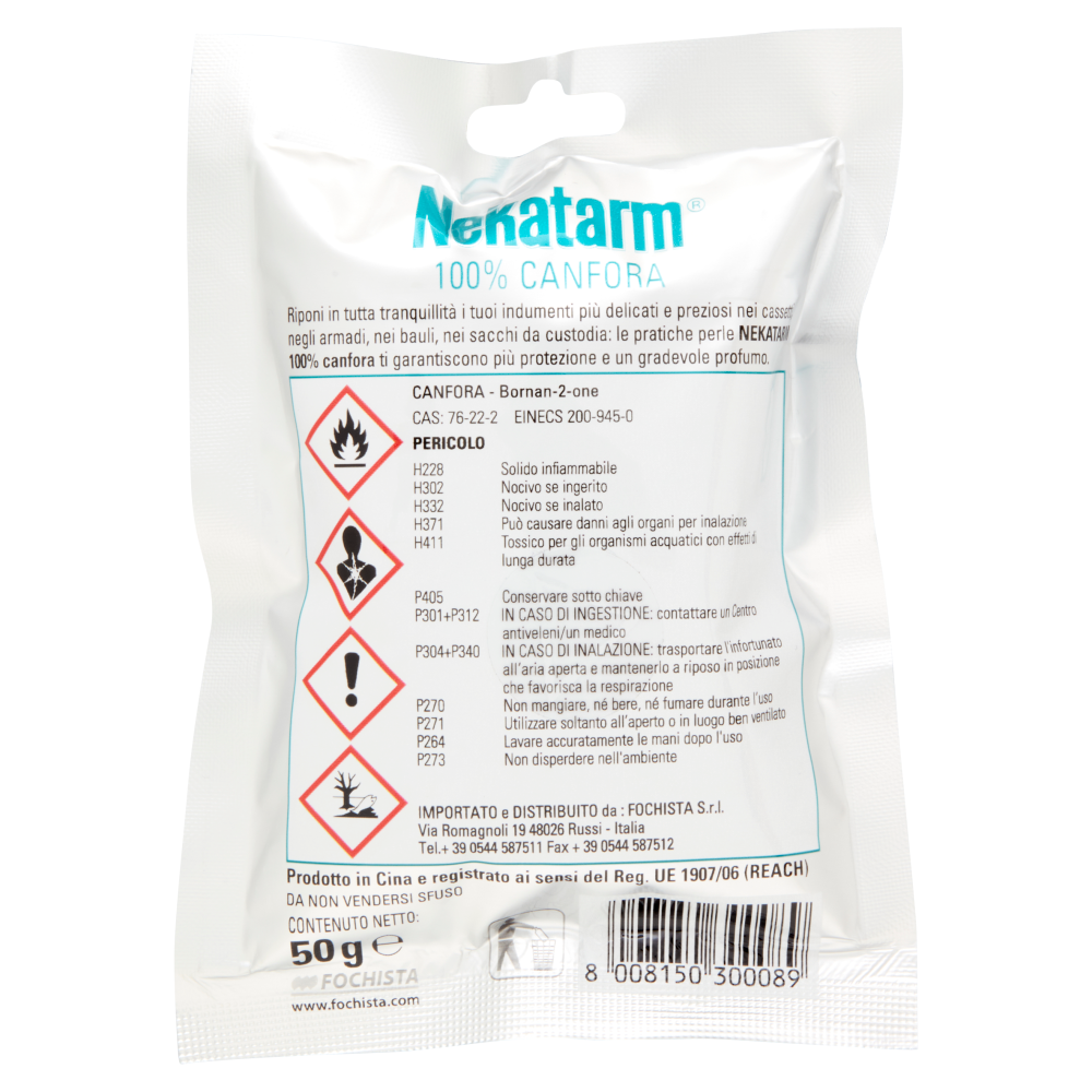 Nekatarm 100% Canfora Perle Profumate per Armadi e Cassetti 50 g, , large