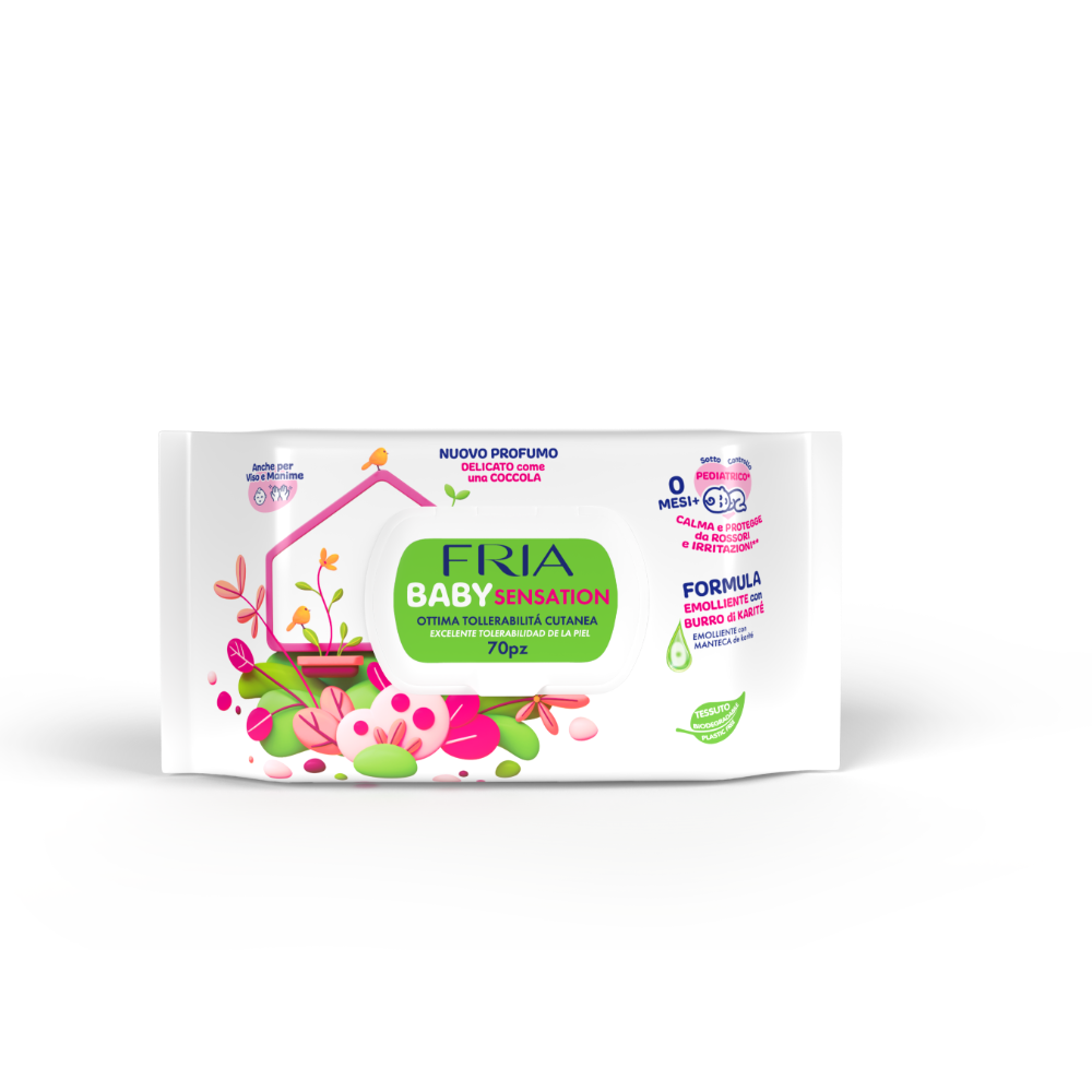 Fria Salviette Green Baby Sensation 72 pezzi, , large