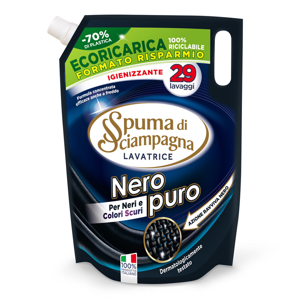 Spuma di Sciampagna Nero Puro Ecoricarica 29 Lavaggi, , large