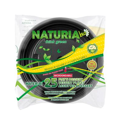 Aristea Natura Bio Piatti Neri 25 Pezzi 
