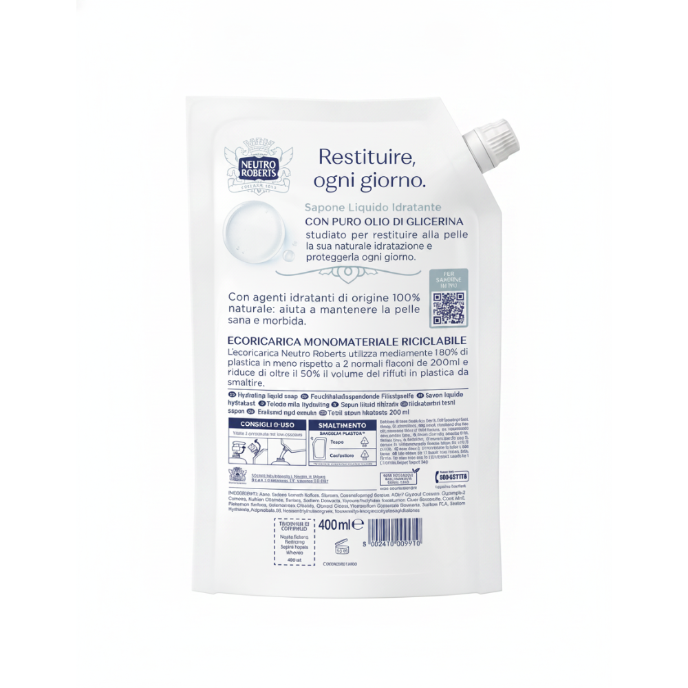 Neutro Roberts Eco-Ricarica Idratante 400 ml, , large