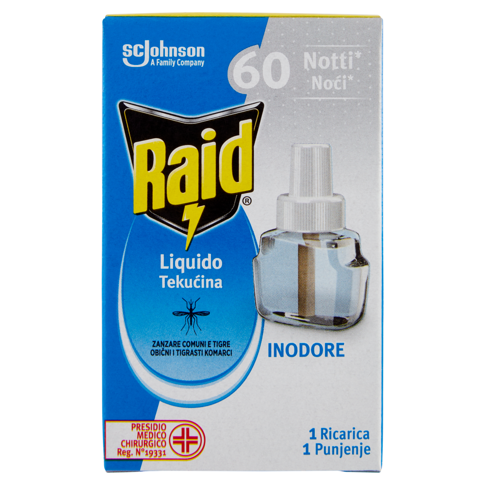 Raid Liquido Zanzare Tigre e Comuni Inodore Ricarica 36 ml, , large