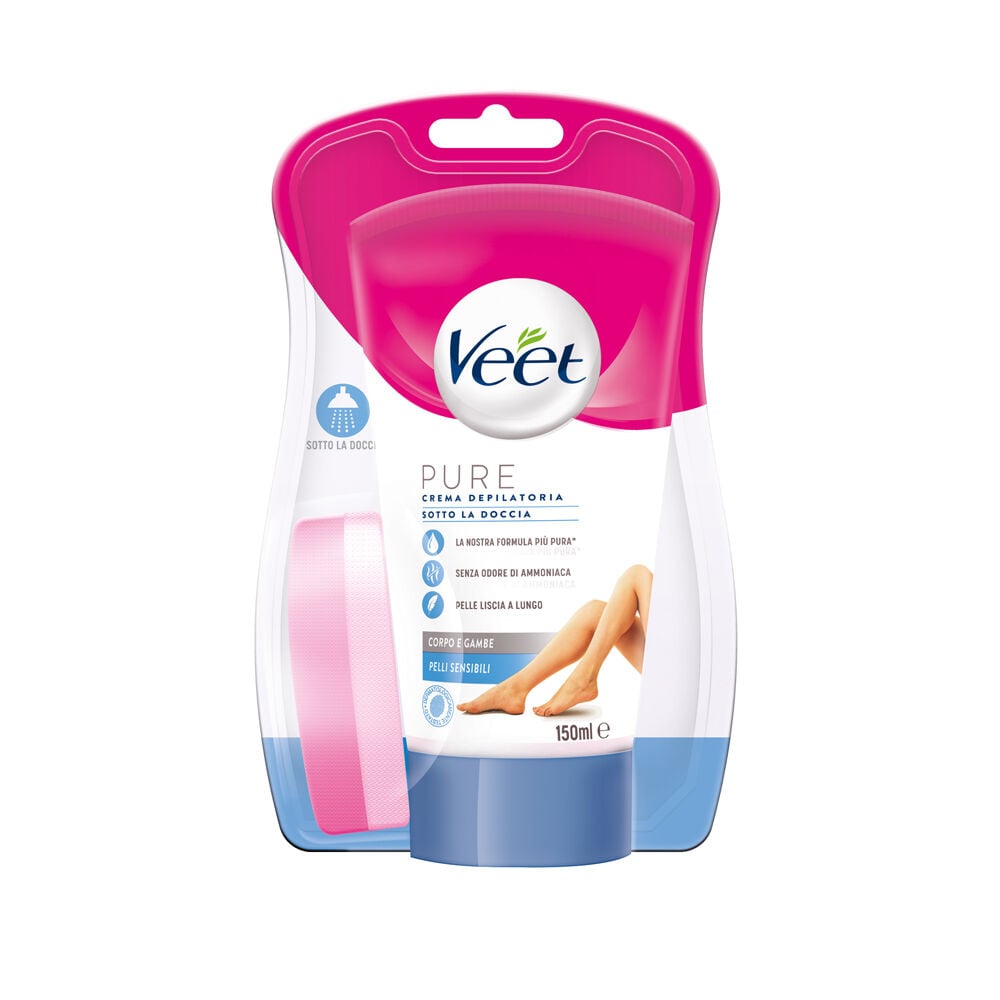 Veet Crema Sotto la Doccia Pelli Sensibili Silky Fresh Technology 150 ml, , large