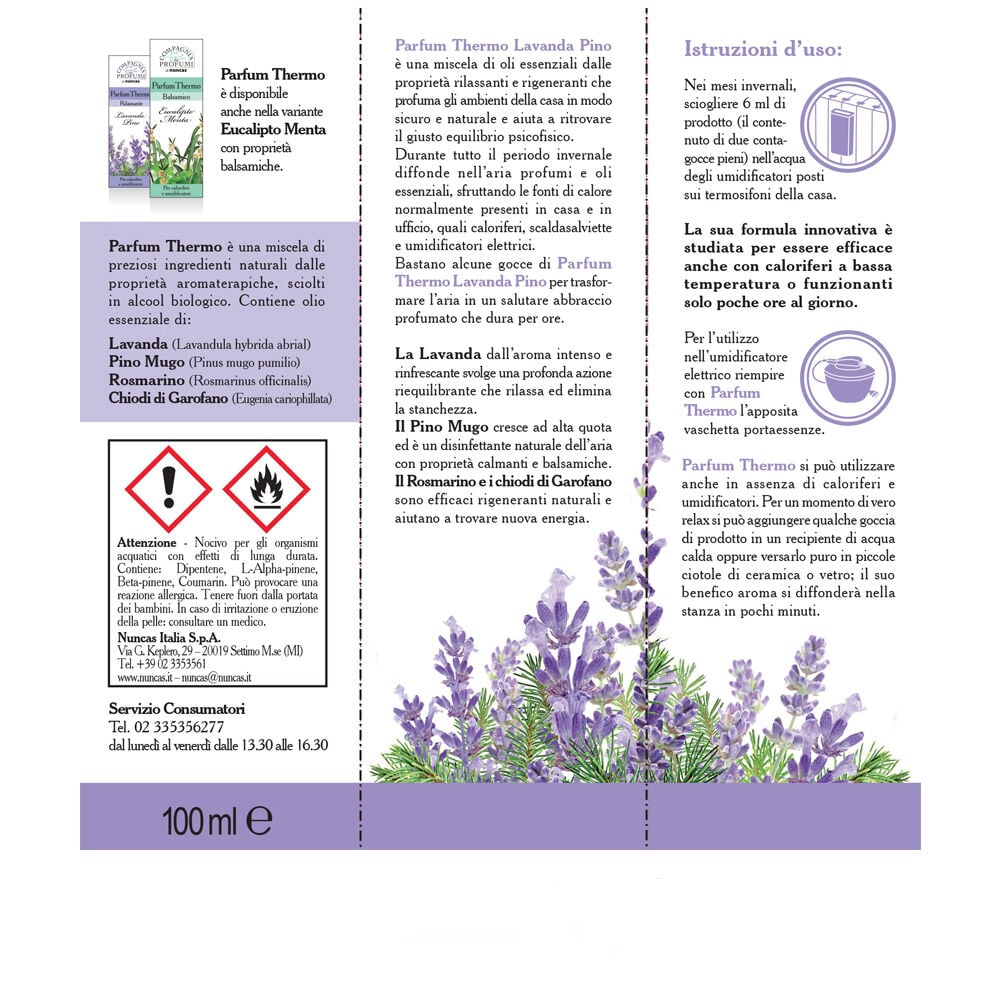 Nuncas Parfum Thermo Lavanda e Pino 100ml, , large