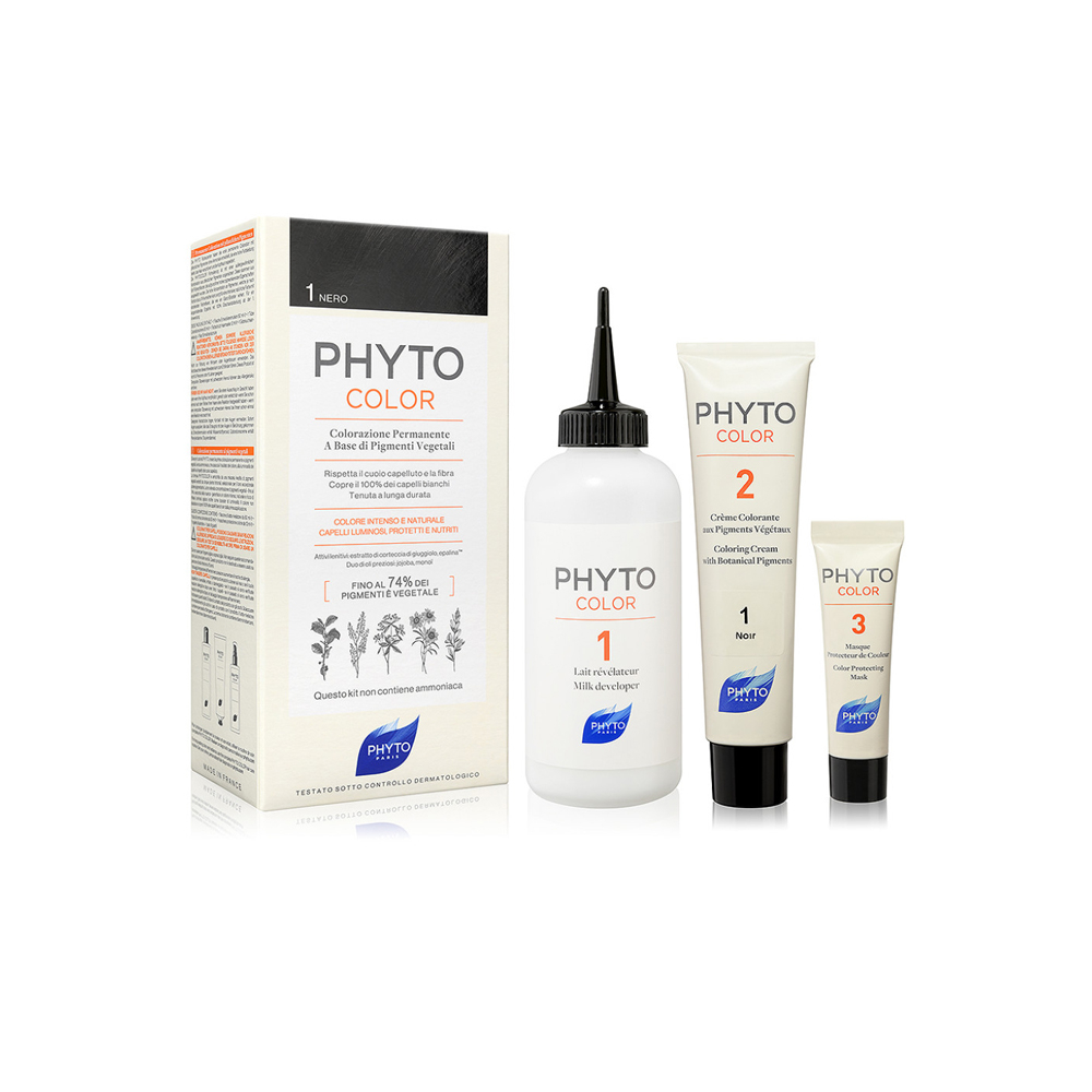 Phyto Phytocolor 1 Nero Colorazione Permanente Per Capelli, , large
