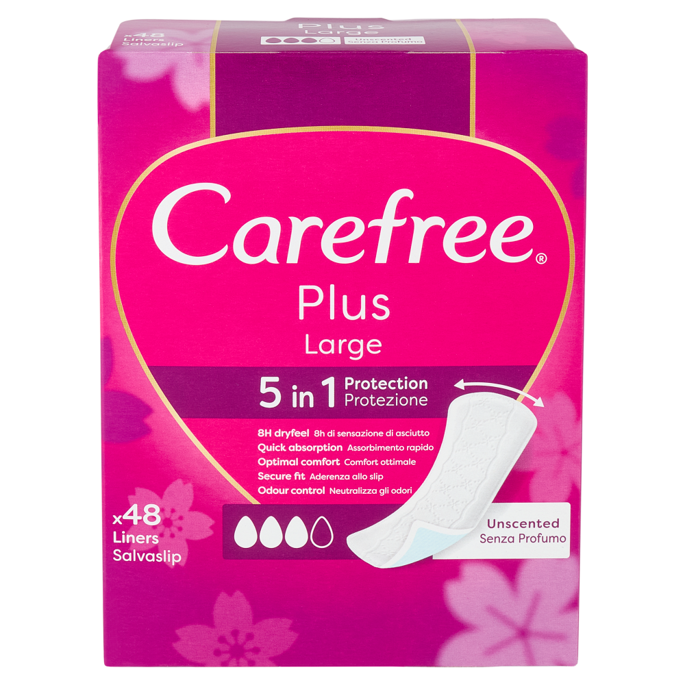 Carefree Plus Large Salvaslip 48 Pezzi, , large