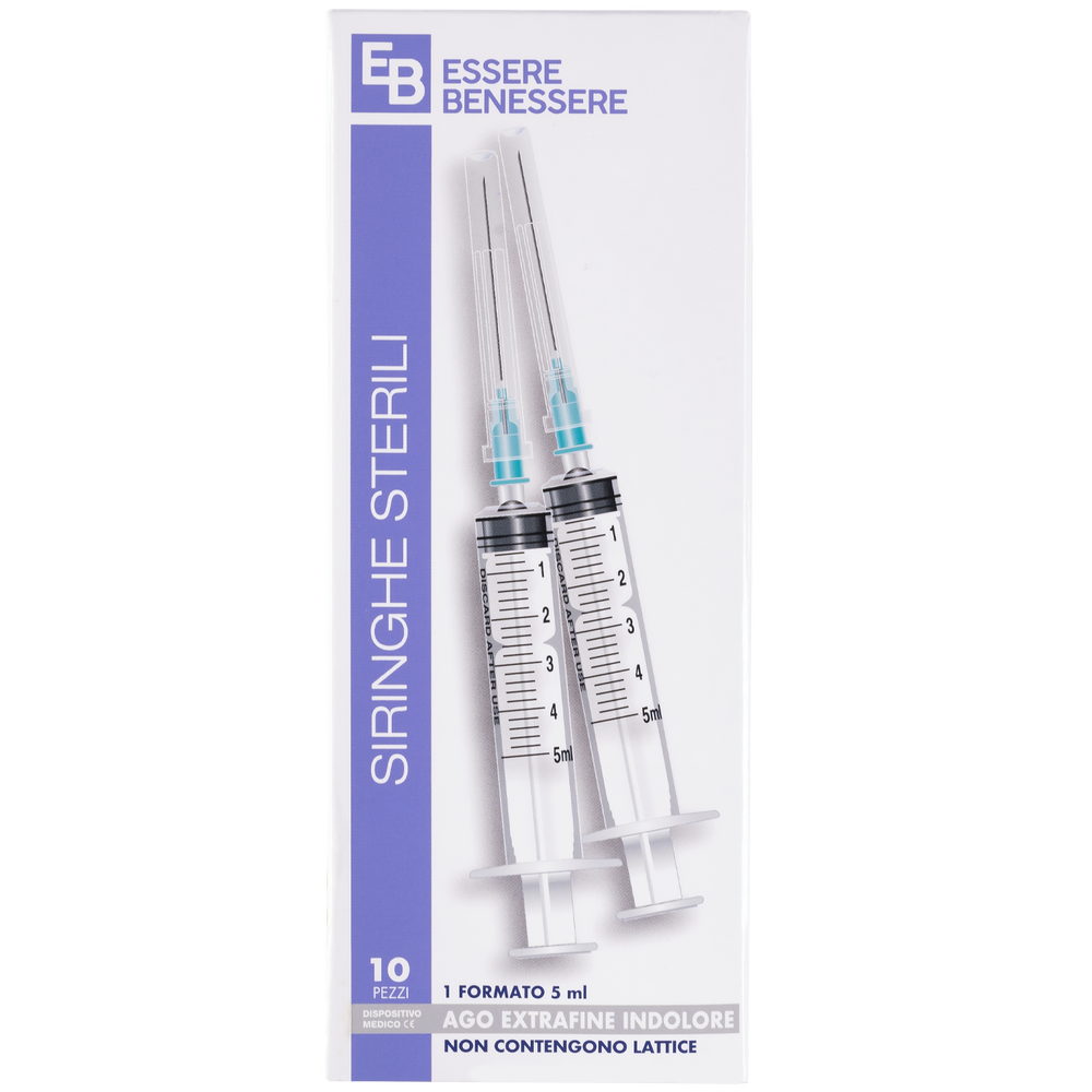 Essere Siringhe Sterili Monouso 5ml 10 Pezzi	, , large