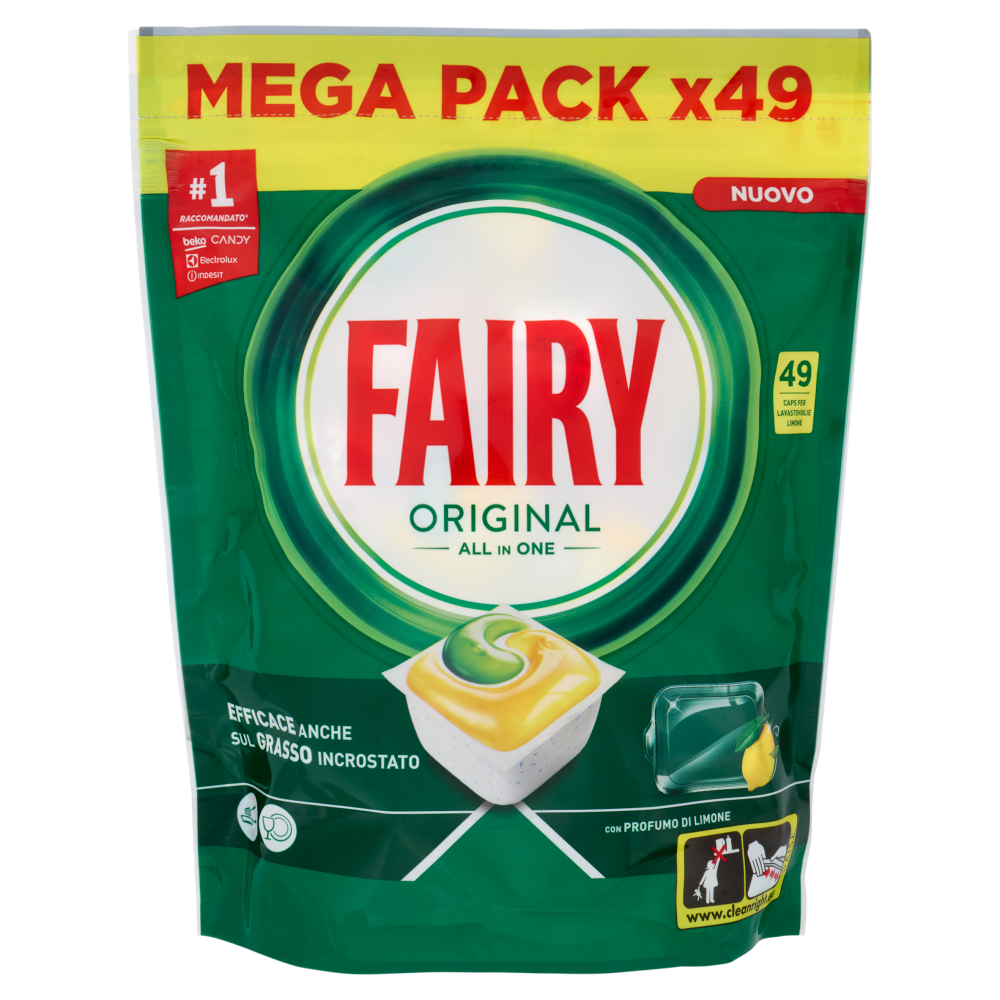 Fairy Original Tutto in Uno Lavastoviglie al Limone 49 Capsule, , large