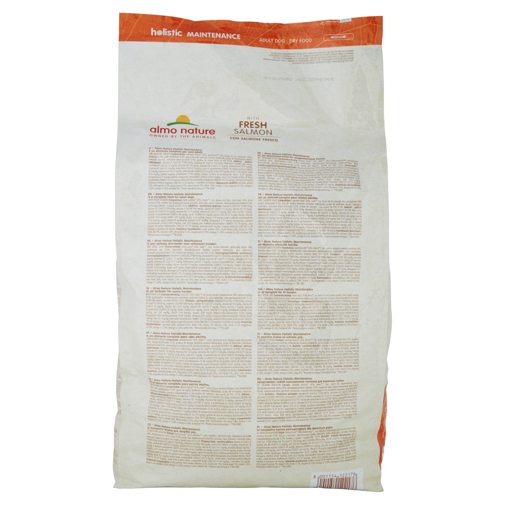Almo Nature Holistic Maintenance Medium Adult Dog con Salmone Fresco 12 kg, , large