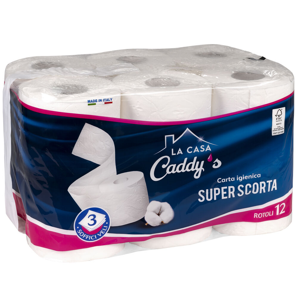 Caddy's Carta Igienica 12 Rotoli, , large