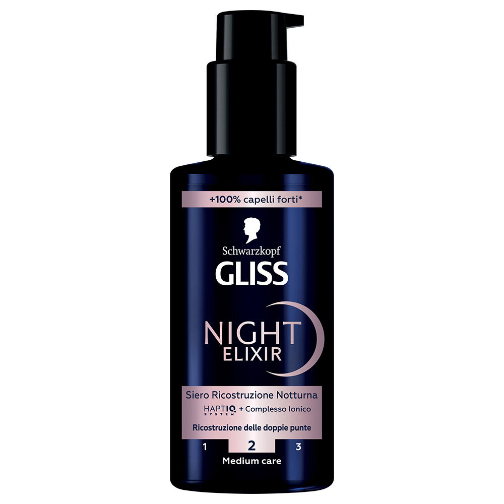 Gliss Night Elisir Siero Ricostruzione Notturna 100 ml	, , large