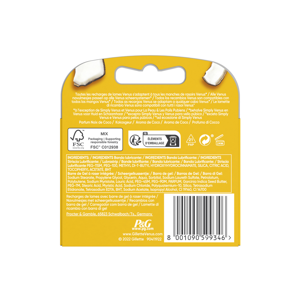 GILLETTE VENUS LAME COCONUT X3, , large