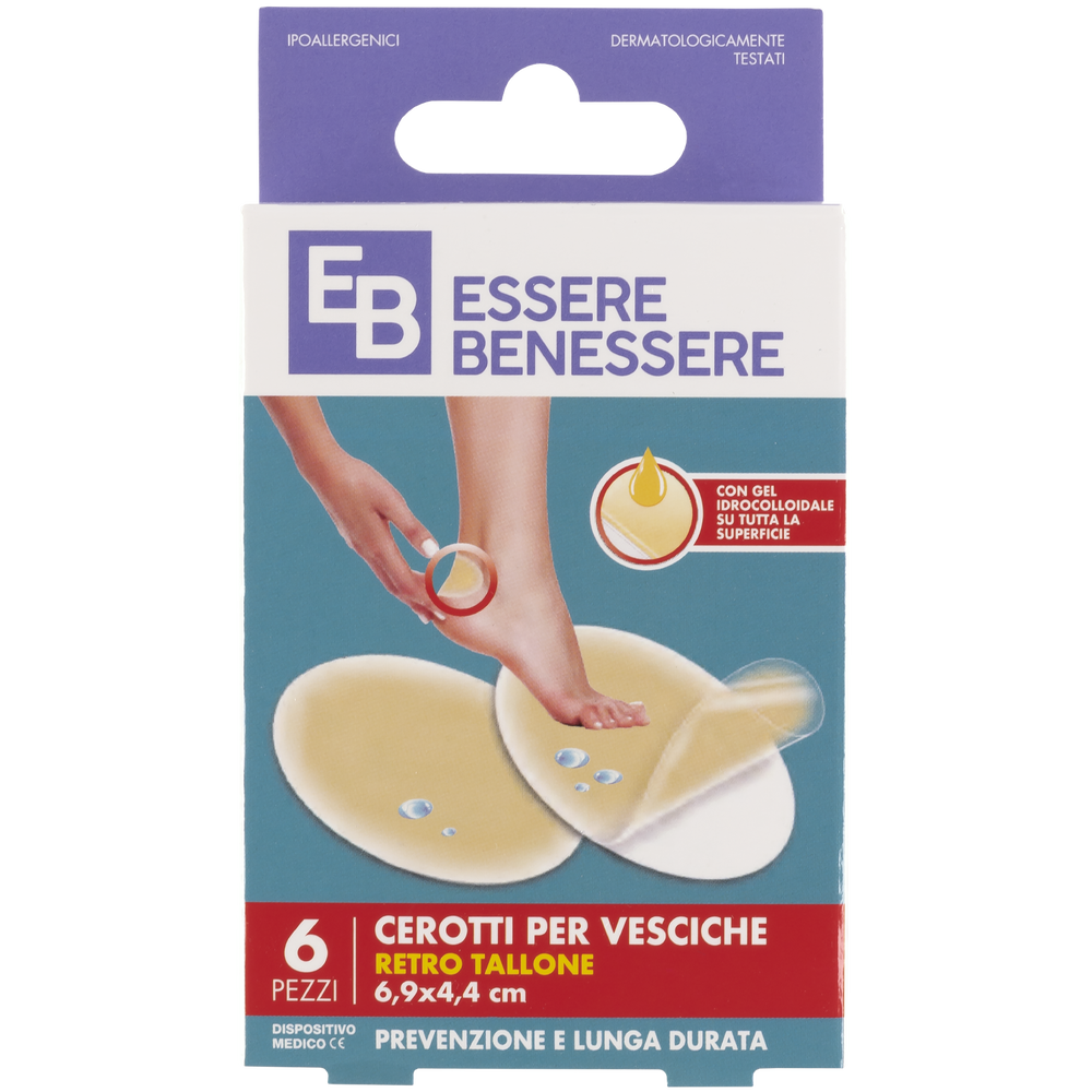 Essere Benessere Cerotti Vesciche Ovali 6,9x4,4cm 6pz, , large