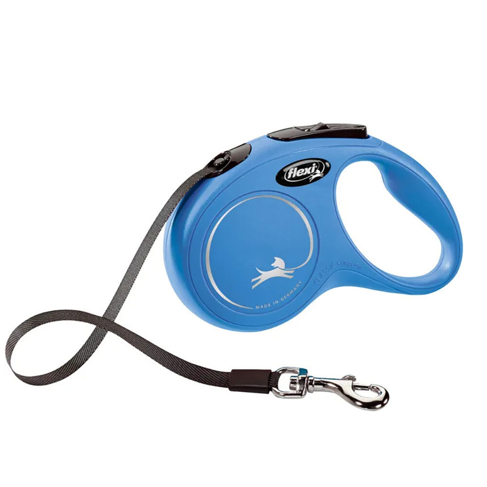 Flexi Guinzaglio New Classic Small Blu 5 mt, , large