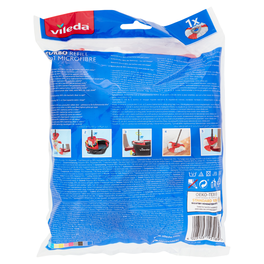 Vileda Turbo Ricambio 2in1 Fibre, , large
