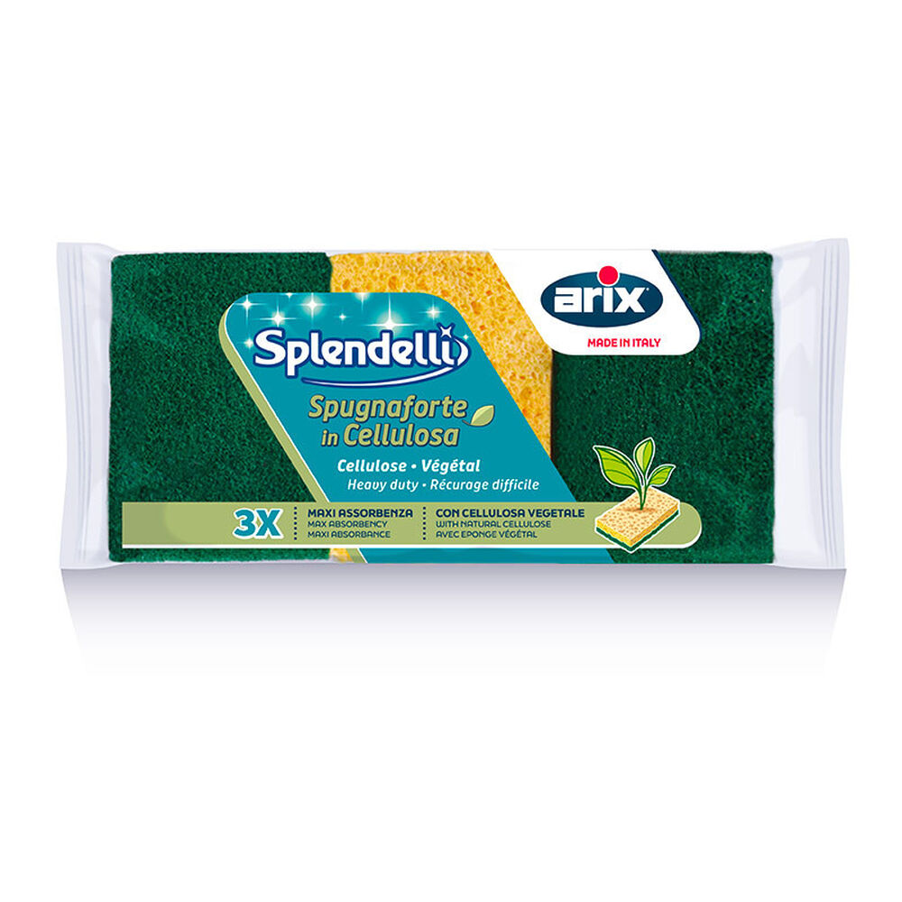 Arix Pannospugna in Cellulosa Vegetale Confezione 3 Pezzi, , large