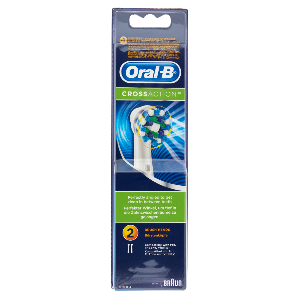 Oral-B Ricarica Elettrico Crossaction 2 Pezzi, , large