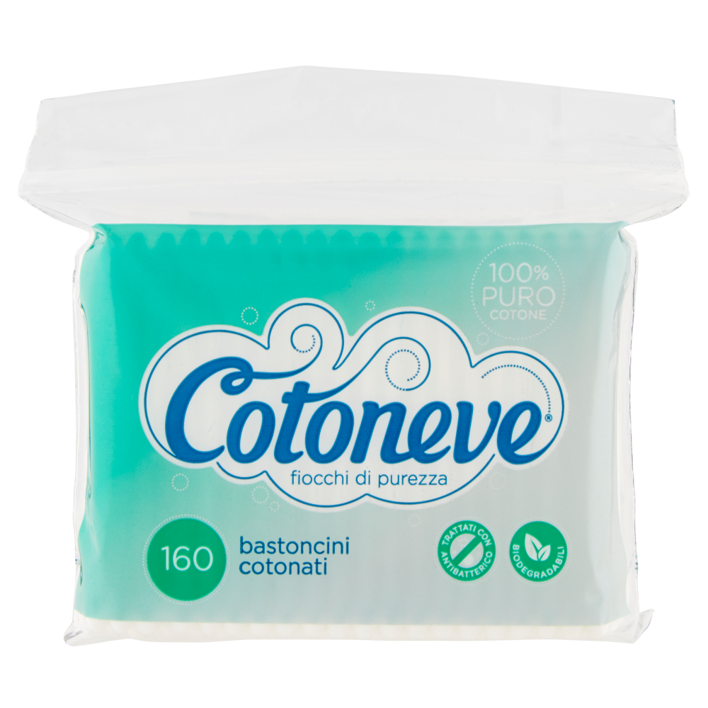 Cotoneve Bastoncini Cotonati 160 Pezzi, , large