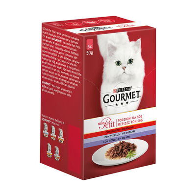 Gourmet Mon Petit Selezione con Carni (Manzo, Agnello, Vitello) 6 Buste 50 g