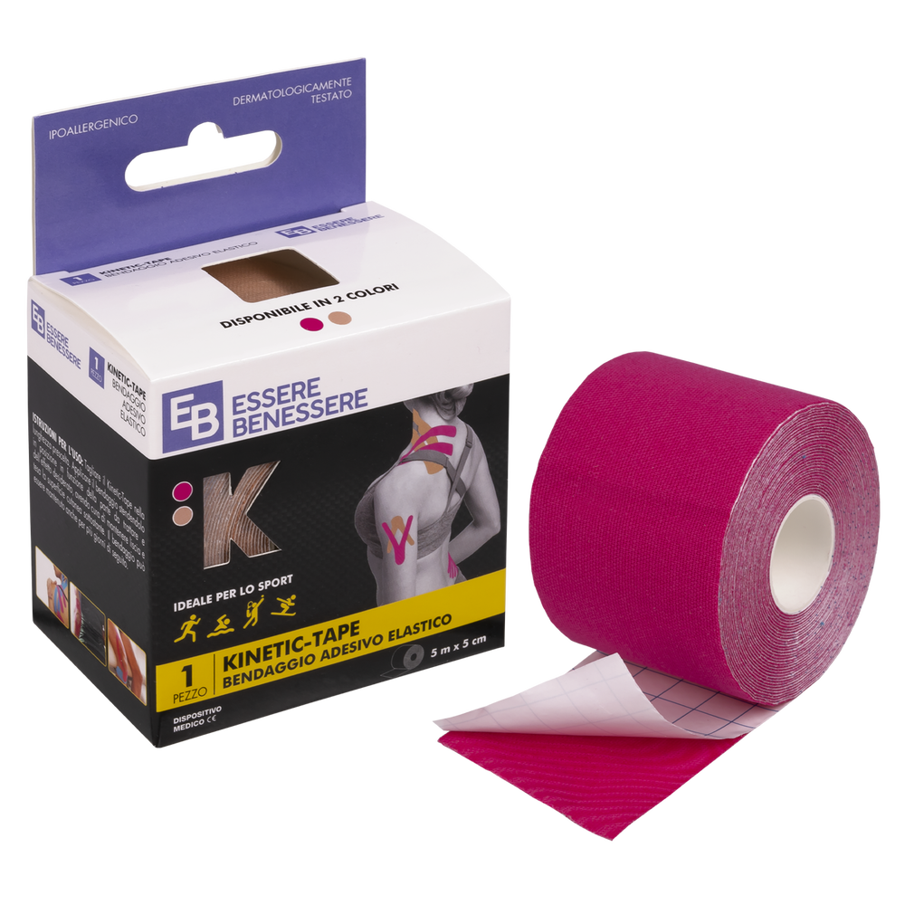 Essere Benessere Kinetik Pelle/Fucsia 5mx5cm 1pz, , large