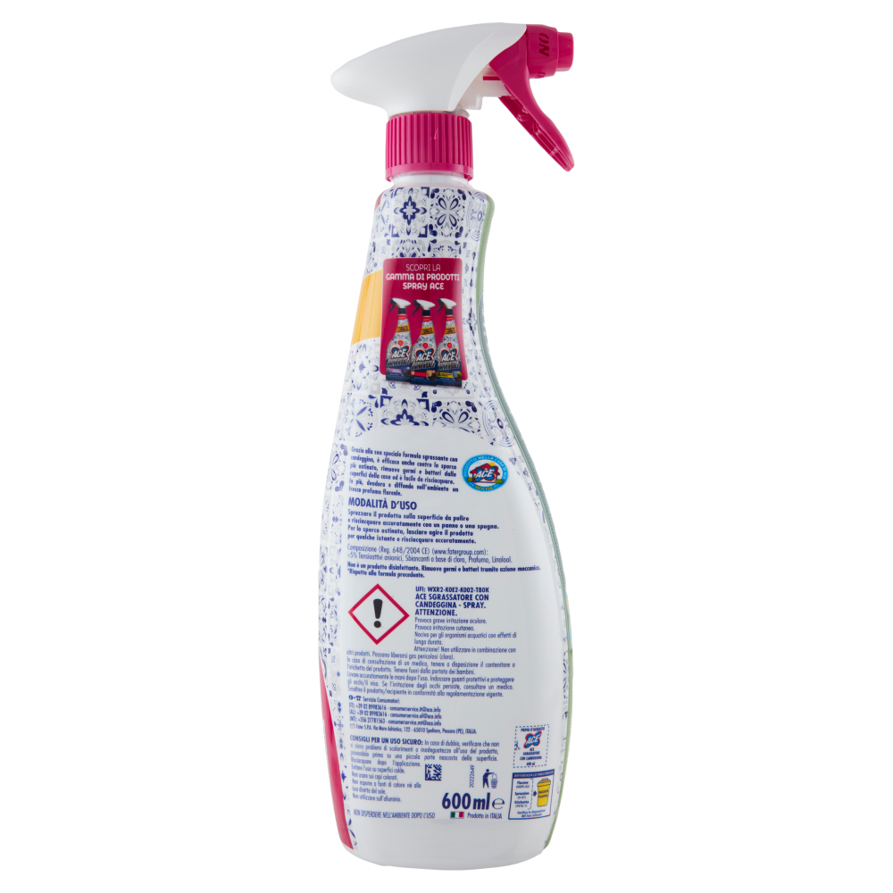 Ace Sgrassatore con Candeggina Rosa e Lavanda 600 ml, , large
