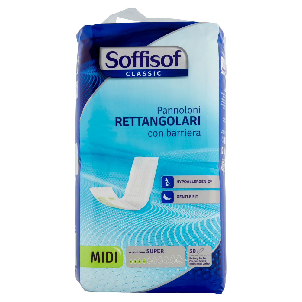 Soffisof Classic Pannoloni Rettangolari con Barriera Midi 30 Pezzi, , large