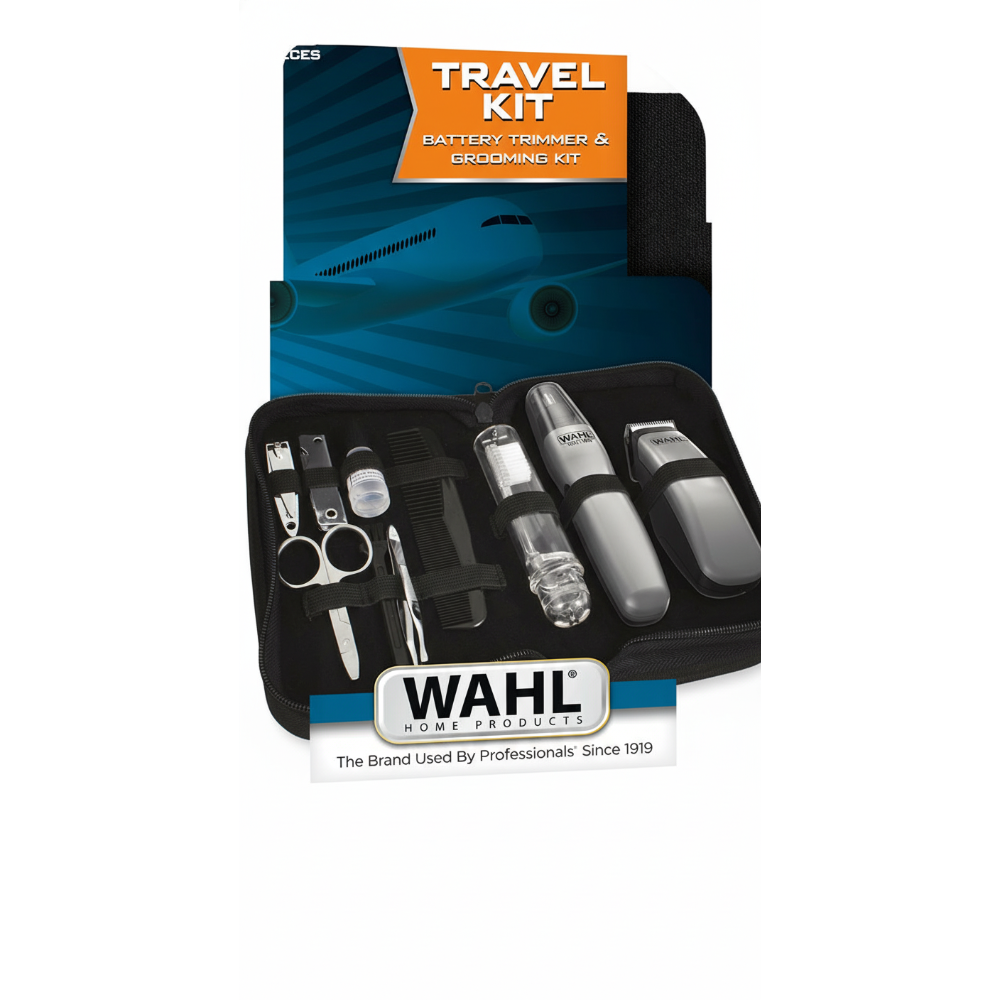 Wahl Travel Kit Regolabarba + Trimmen 12 Accessori, , large