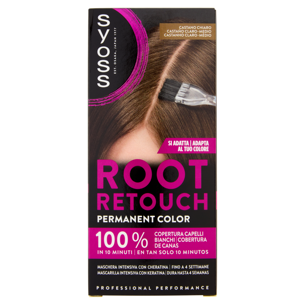 Syoss Root Retouch Permanent Color Castano Chiaro, , large