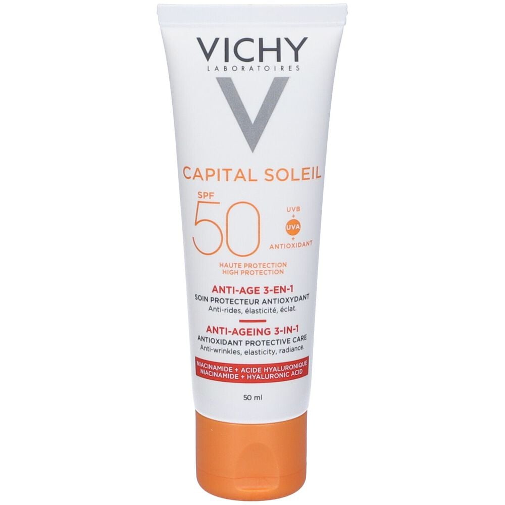 Vichy Crema Viso Anti-et&agrave; 3 in 1 Abbronzatura Intensa Spf 50 50 ml, , large