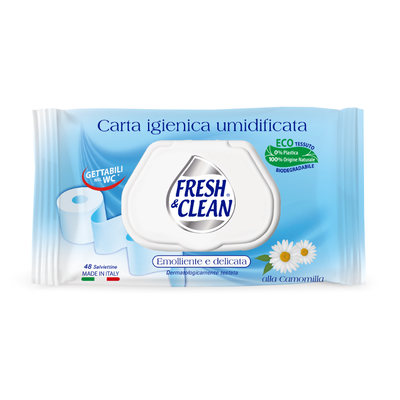 Fresh & Clean Carta Igienica Umidificata 48 Pezzi