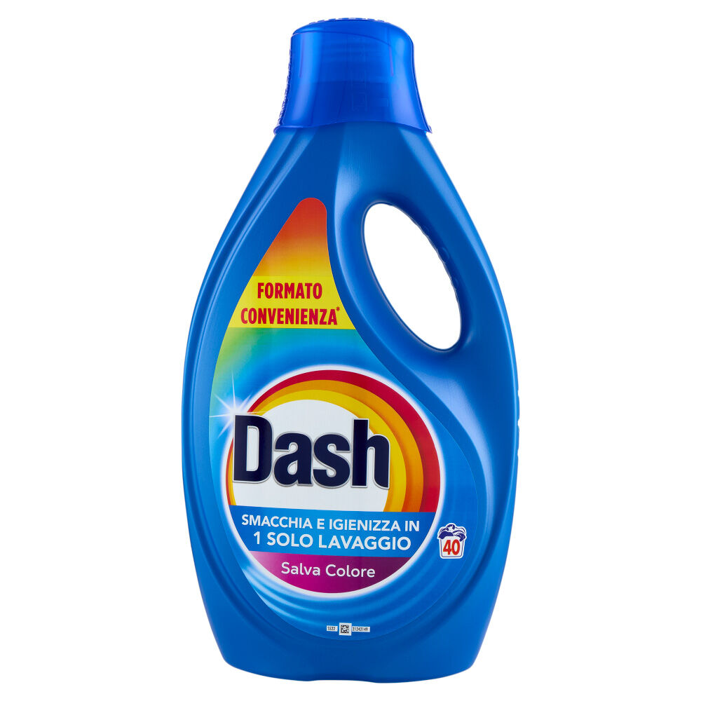 Dash Detersivo Lavatrice Liquido Salva Colore 40 Lavaggi &ndash; 1800 ml, , large