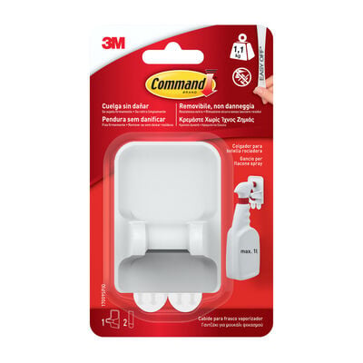 Command&trade; Gancio Adesivo da Parete per Flacone Spray Colore Bianco