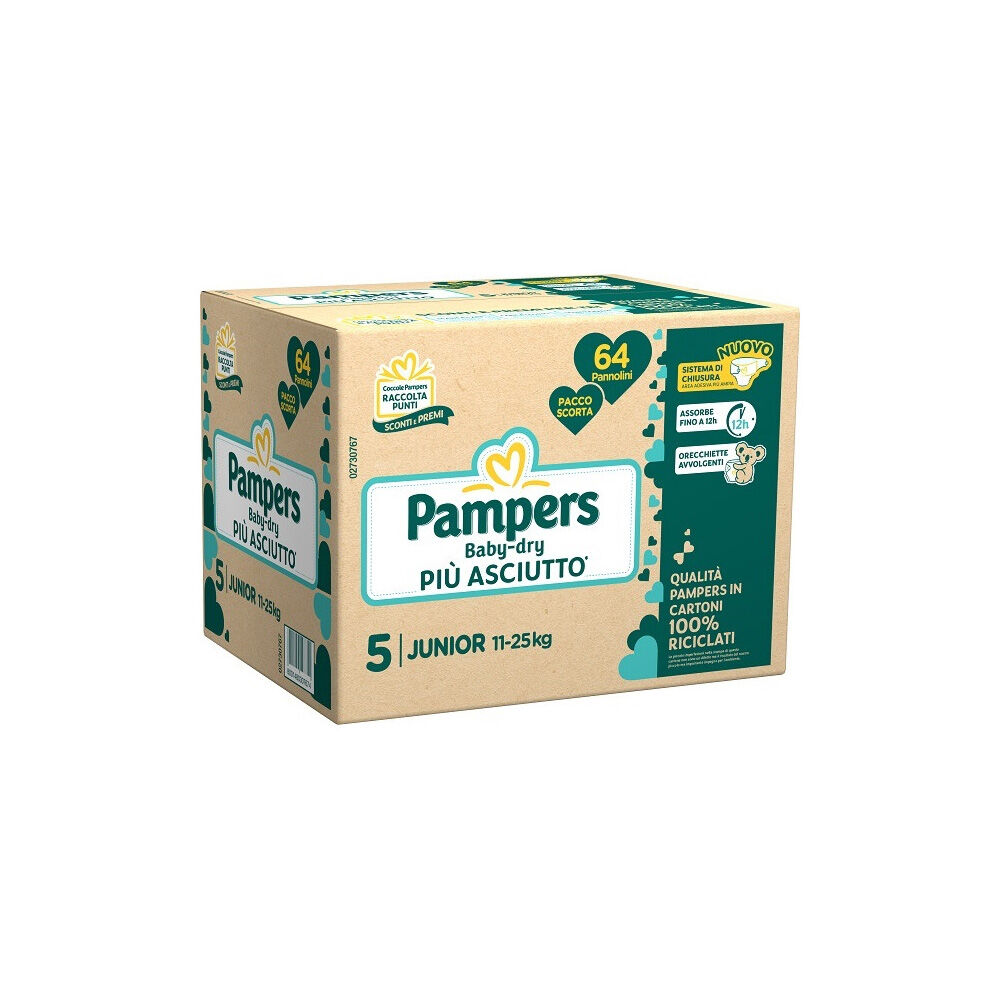 Pampers Baby-Dry Junior 64 Pannolini Super Pack	, , large