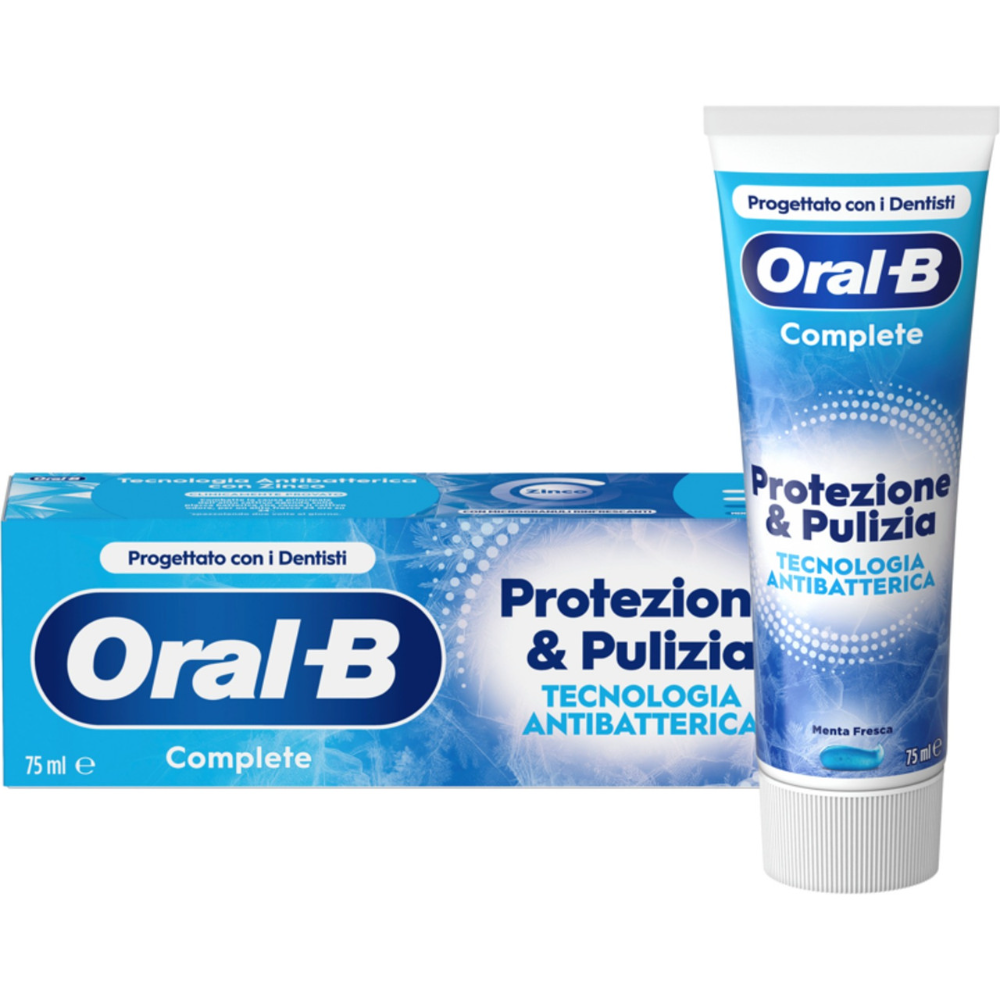 Oral-B Protezione & Pulizia Dentifricio con Tecnologia Antibatterica 75 ml, , large