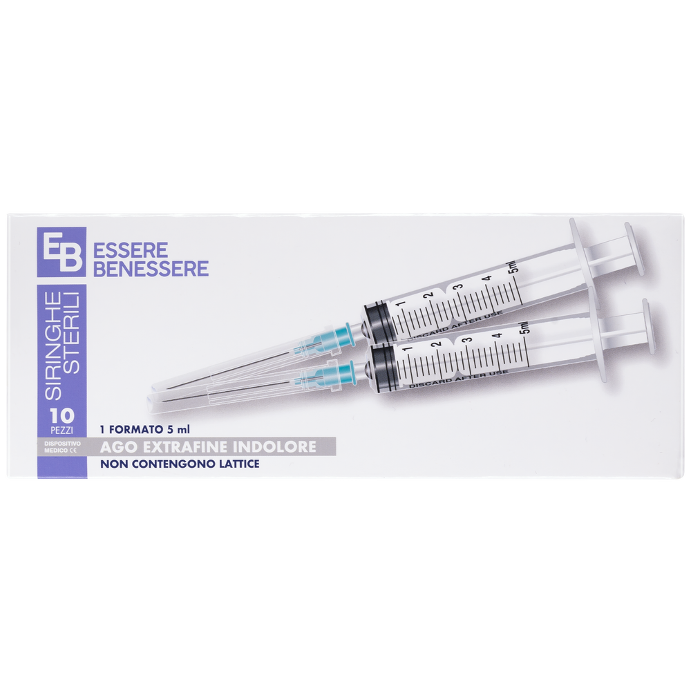 Essere Siringhe Sterili Monouso 5ml 10 Pezzi	, , large