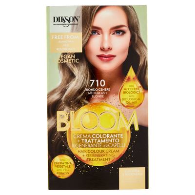 Dikson Bloom Crema Colorante 710 Biondo Cenere	