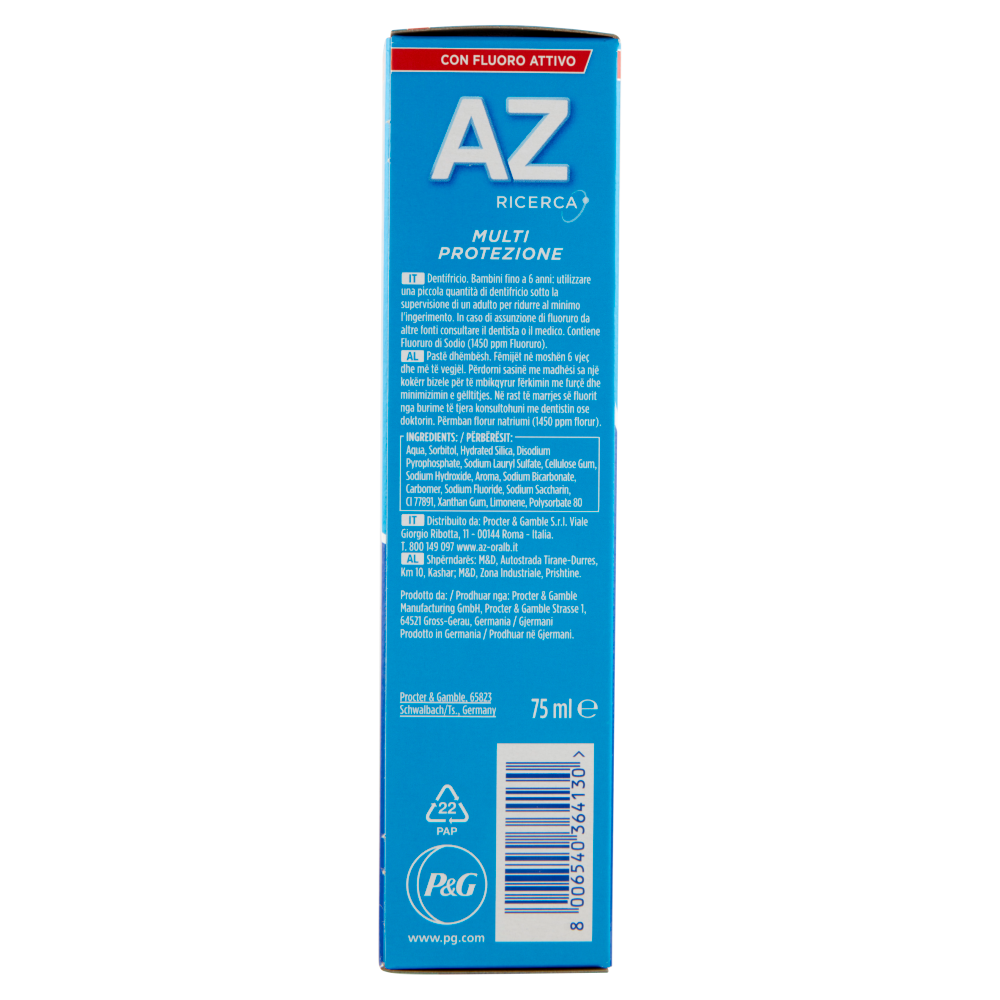 Az Ricerca Tartar Control Dentifricio 75 ml, , large