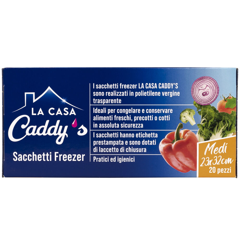 Caddy's Sacchetti Freezer Medi 23X32 20 Pezzi, , large